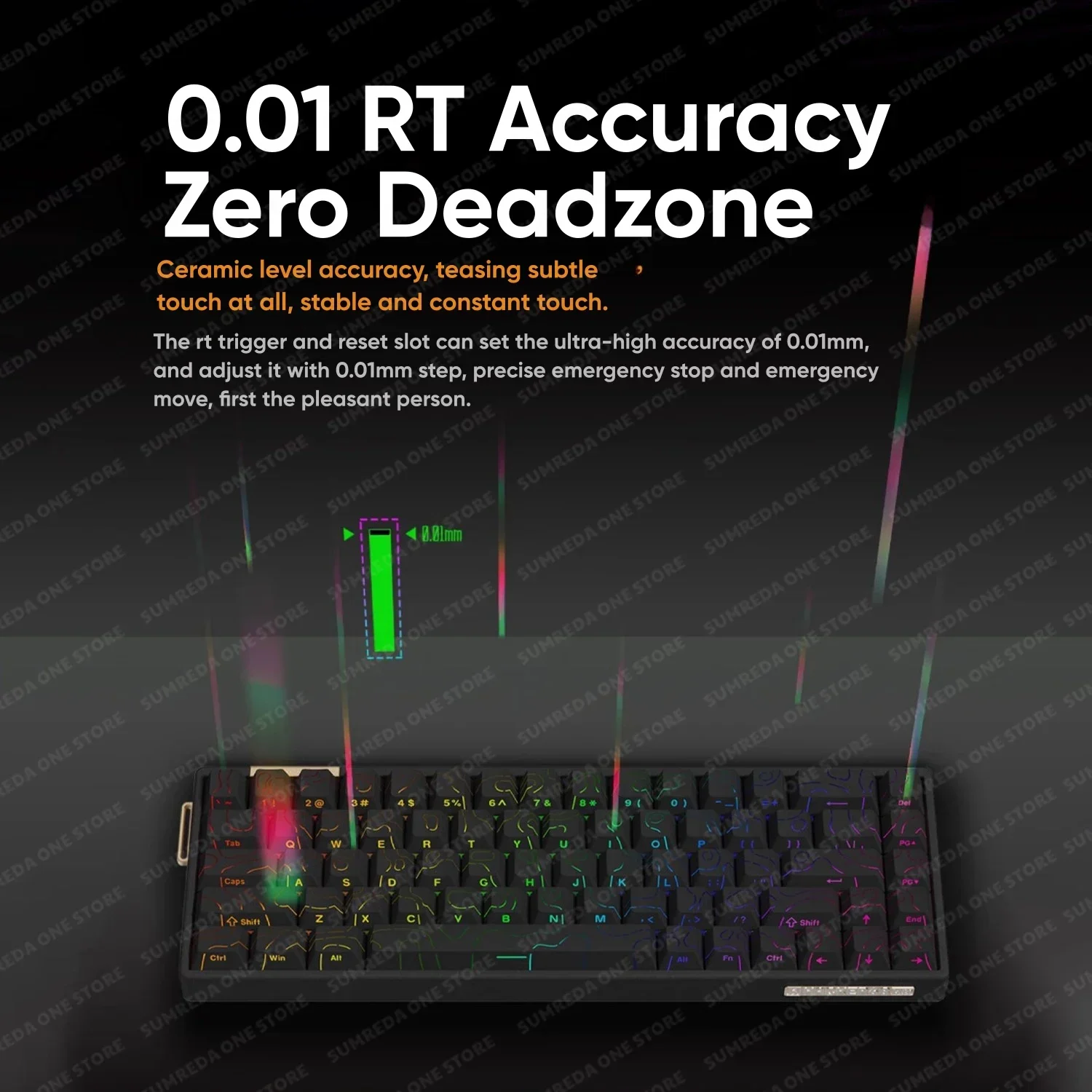 Hacker 68L 68M Wired Gaming Aluminum Magnetic Switch Keyboard RT 0.01mm 8K Polling Rate 64K Scan Rate 0.125ms Latency Keyboard