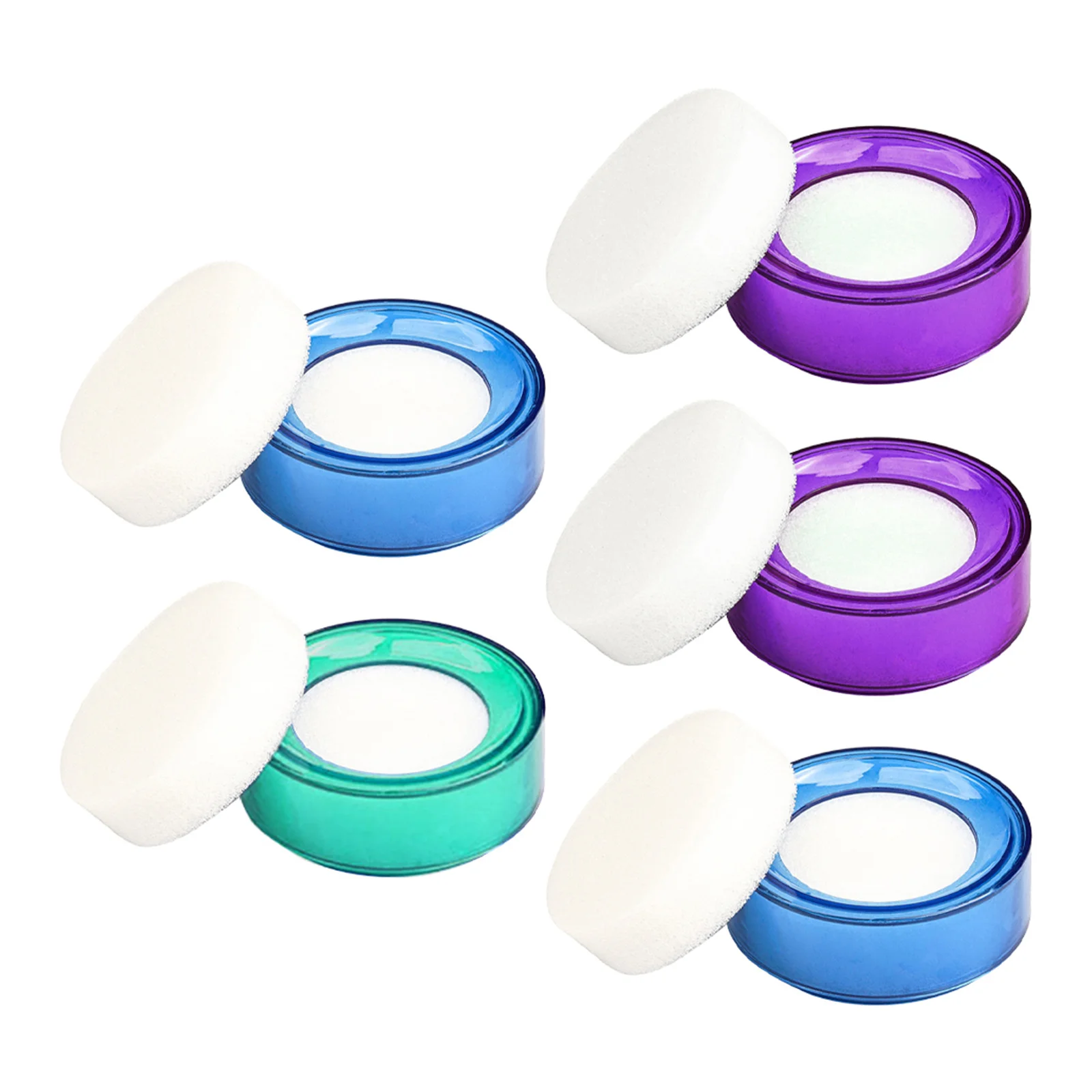 

5pcs Pointing Sponge Box For Bank Counting Tools Fingertip Moistener Lightweight Hand Money Counter Tool, Easy Carry For