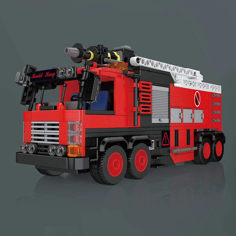 モールドキング都市救助消防車モデルビルディングブロックキットエンジニアリング車両シリーズ組み立て済みコレクタブルおもちゃ子供ギフト752個