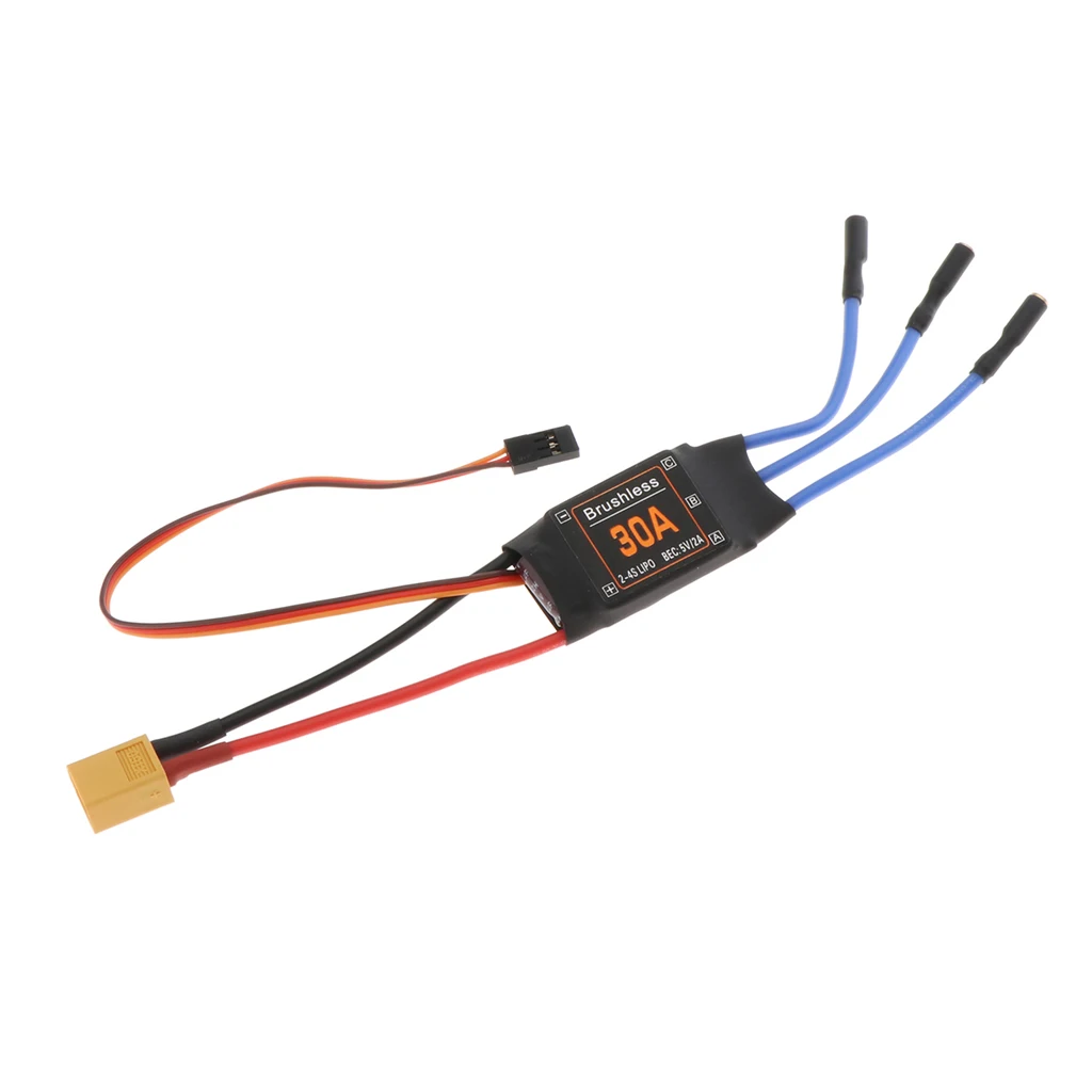 1pc 30A Brushless ESC Controller RC Toys Components Accessories BEC Motor XT60 Plug Durable RC Quadcopter Helicopter Toys