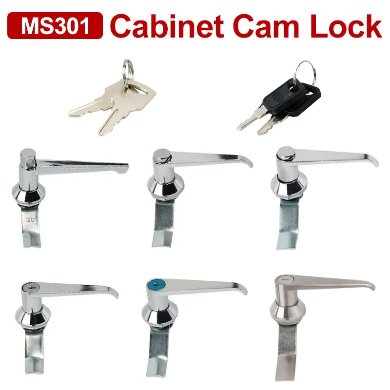 Industrial Control Cabinet Door Handle Lock MS301-1-A Switchgear Rotary Key Button Distribution Cabinet Door Lock