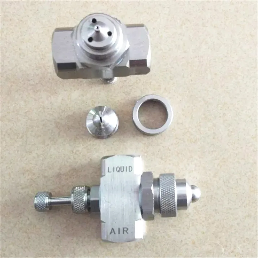Siphon Flat Fan Type Air Atomizing Nozzle Adjustable 1/4
