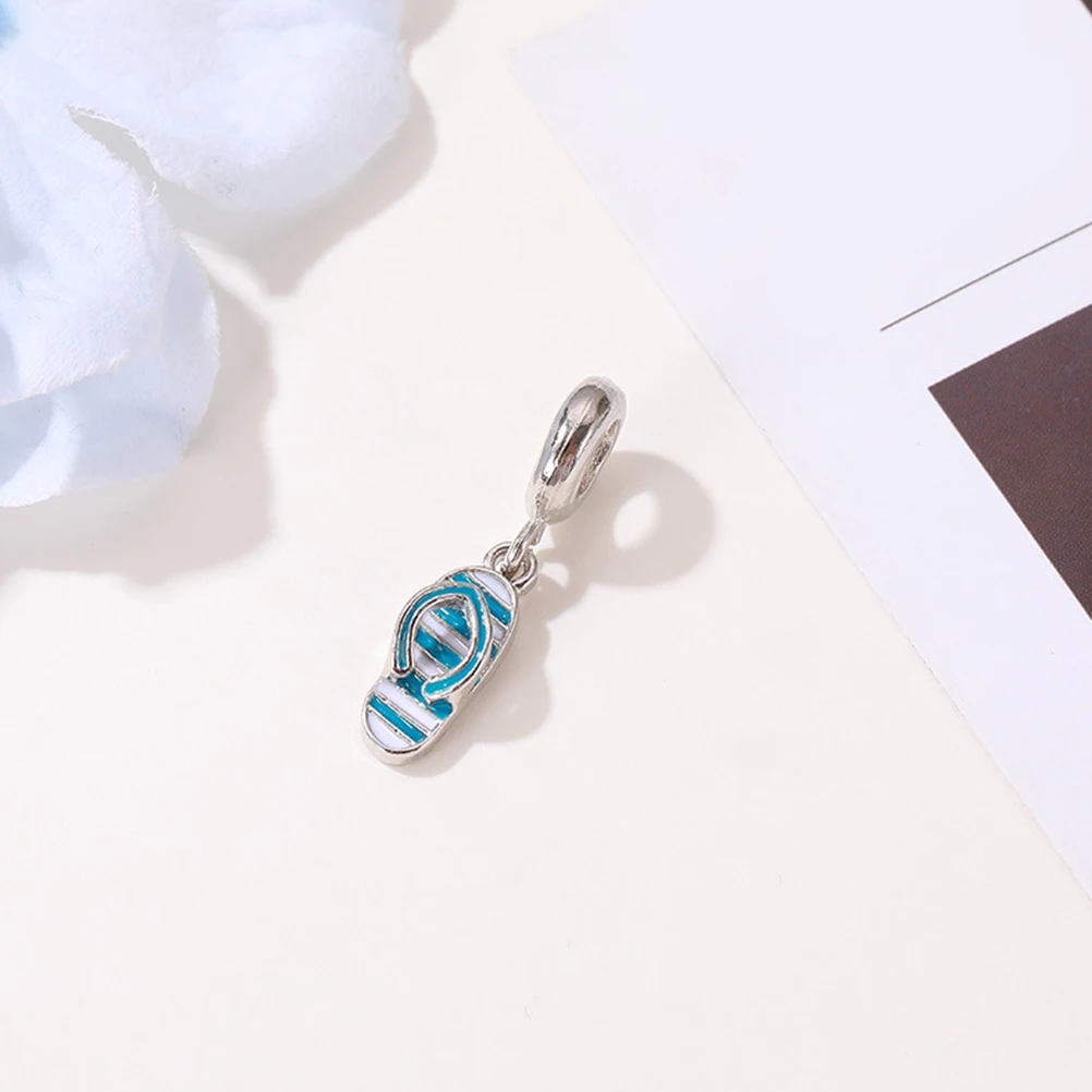 

Slipper Charms Pendants for Jewelry Making 5 Blue Metal Lightweight Compact DIY Gifts Necklace Bracelet Decor Accessories