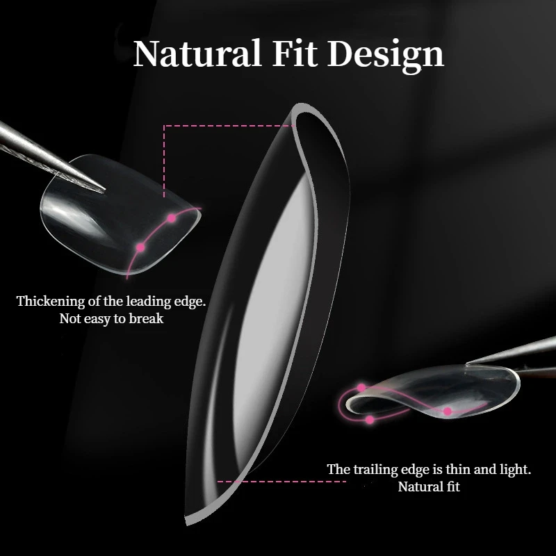 100 قطعة/صندوق واضح قصير مستدير الأظافر كاذبة الاكريليك الصحافة على الأظافر أظافر صناعية ماتي وهمية مسمار تلميح ل تمديد مانيكير أداة