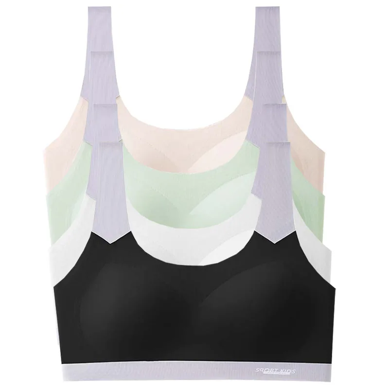 1pcs Thin Girls Training Bras Student Vest Underwears Children Bralette Adolescent Breathable Tops Teenager Kid Sport Bras M-2XL view 2