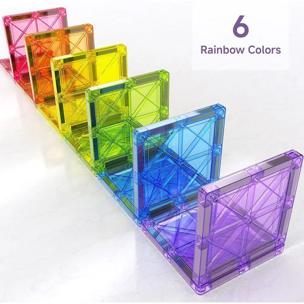 Juego de bloques de construcción magnéticos de lujo de 100 piezas, juguetes STEM ideales para niños de 3 a 8 años, regalos inspirados en Montessori para niños pequeños