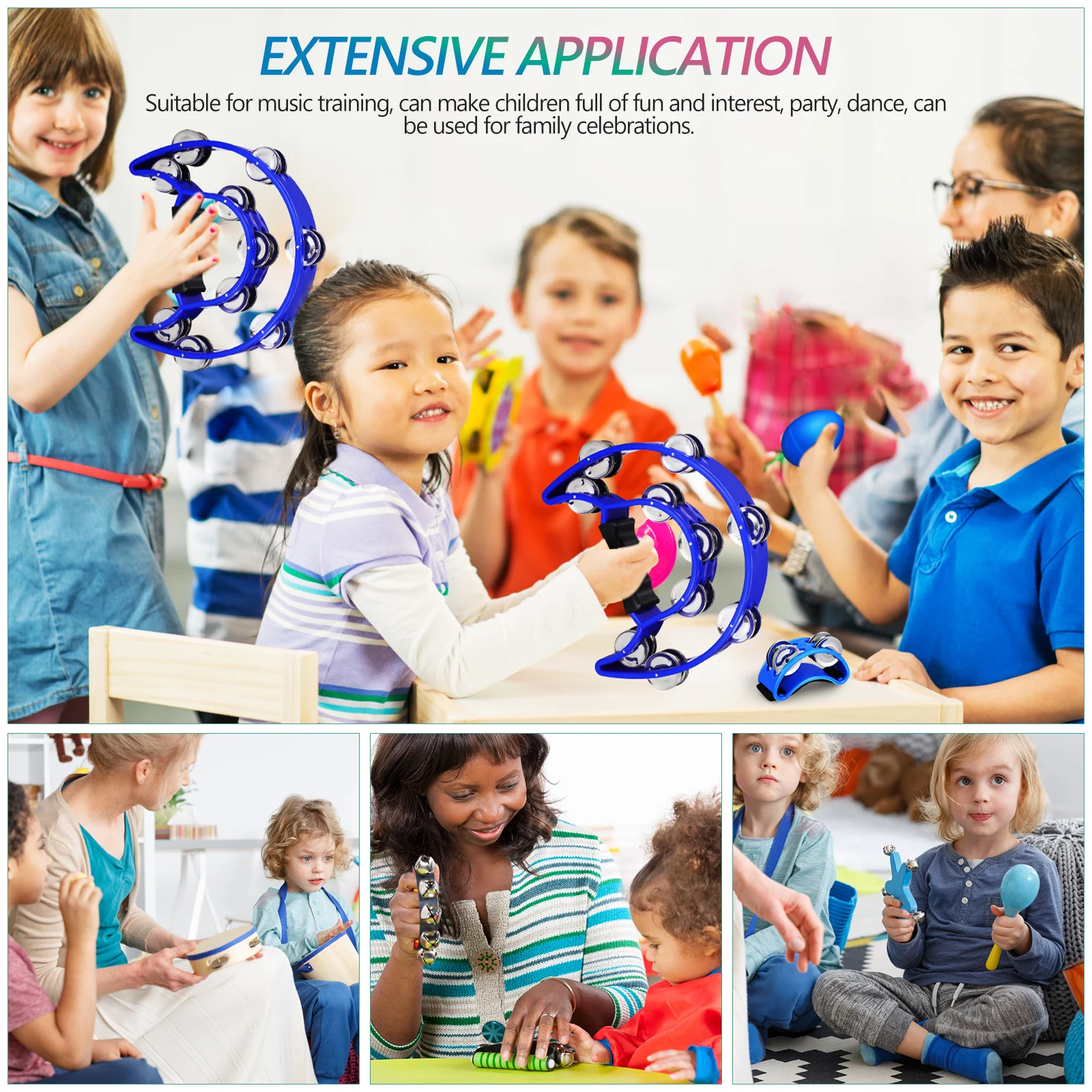 

8Pcs Foot Tambourines Hand Tambourines Egg Shakers Perfect Enlightenment Gifts Kids Adults Parties Lessons Concerts