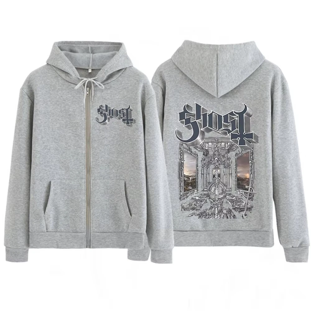 روك شبح الهيكل العظمي ألبوم العالم 2025 الجرافيك زمم هوديي الرجال النساء Harajuku بأكمام طويلة الهيب هوب جاكيت زيبرا الشارع الشهير