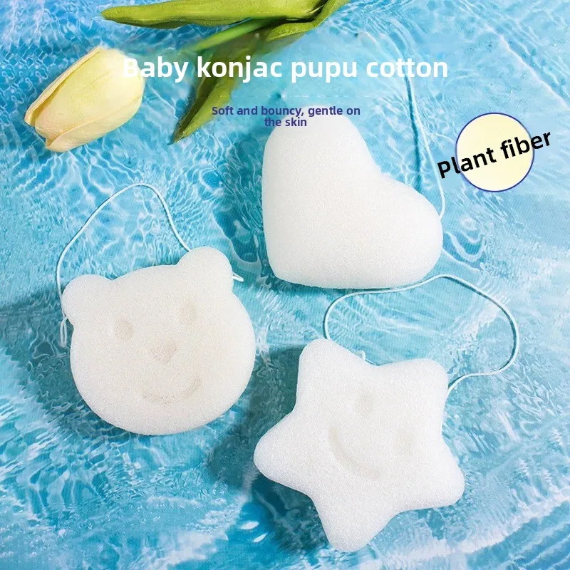 

Baby Bath Cotton Shower Bath Sponge Rub Cartoon Cat Paw Body Wash Towel Infant Toddle Newborn Bath Brushes Soft Sponge
