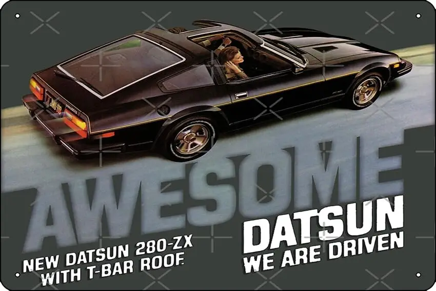 DATSUN 280ZX Poster Metal Tin Sign 12X8 pollici Funny Man Cave Home Office Bar Decor