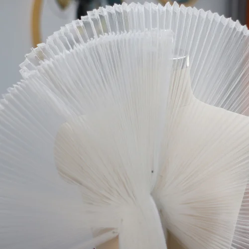 Pleated Hard Mesh Fabric, Straightening Measurement, Organ Pleated, DIY Fabric for Sewing, Handmade Texture, Decorative Styling