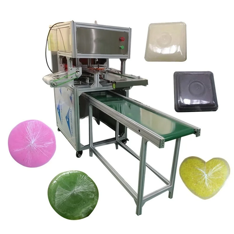 Customized Automatic Vertical Stretch Film Packing Machine For Hotel Guesthouse Bath Soap Transparent Soap
