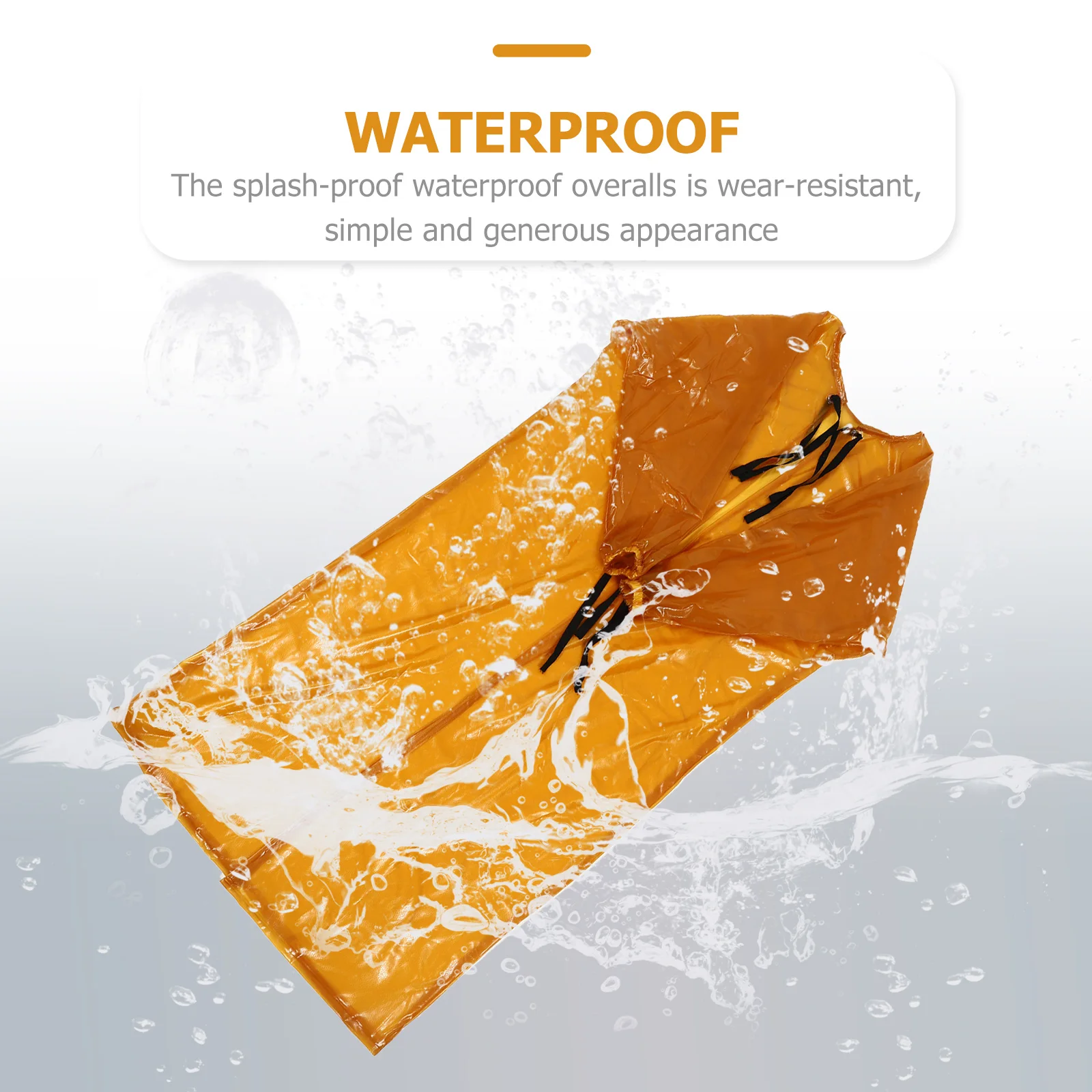 

Splash-Proof Overalls Waterproof Wear-Resistant Acid-Resistant Elastic Cuff Smock for Stone Factory Slaughterhouse Farm Work