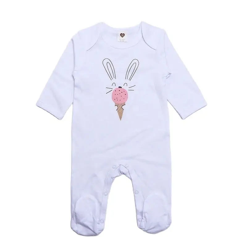 Baby romper kids clothes long sleeves 100% cotton footie overalls ice cream baby boy girls clothes spring baby romper clothing