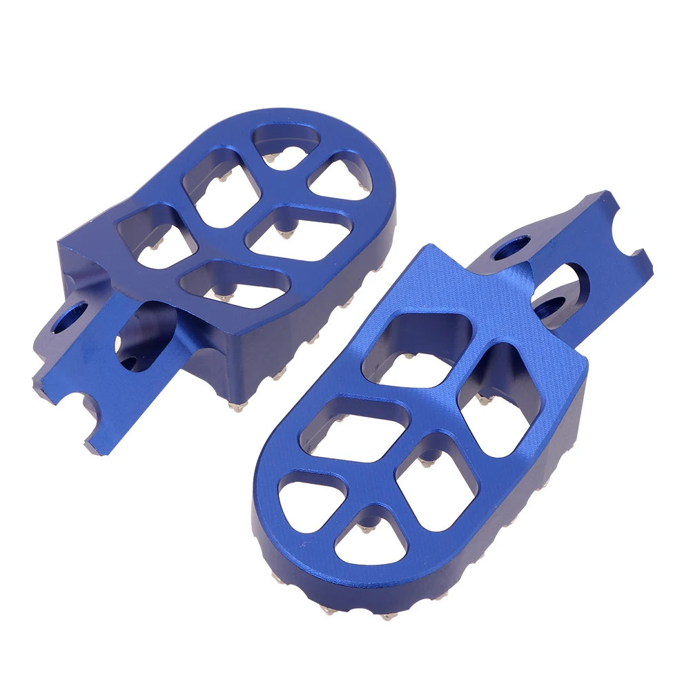 Motorcycle Blue Aluminum FootRest Footpegs Foot Pegs Pedals For HONDA CR125 CR250 CRF150R CRF250R CRF250X CRF450R CRF450X