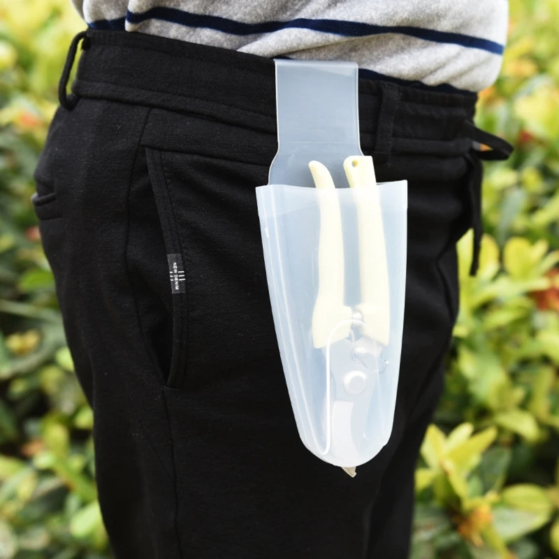 Caja almacenamiento transparente para podar, colgante portátil plástico transparente para jardinería,