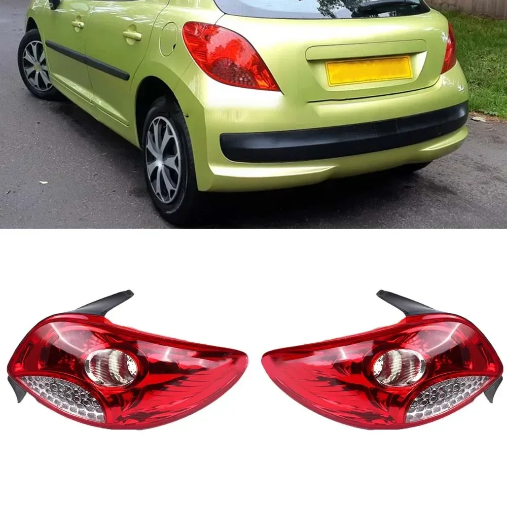 Pair Left&Right Tail Lamp Assembly For Peugeot 207 T31 Hatchback 2008-2013 Rear Taillight Warning Light Reversing Light L6350Y7