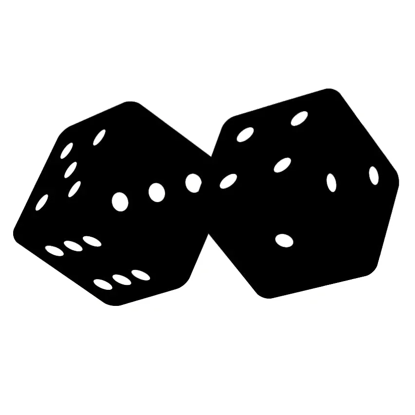 Dice shaped Las Vegas car windows, bumpers, motorcycle accessories, decorative vinyl car stickers