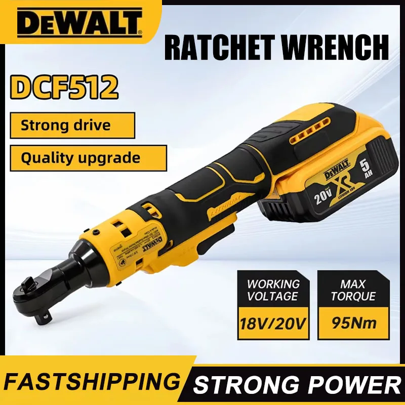 Dewalt DCF512 1/2 นิ้ว Brushless Ratchet ประแจมุมขวา LED ไดร์เวอร์ไร้สายความเร็วตัวแปรประแจ 20V เครื่องมือ