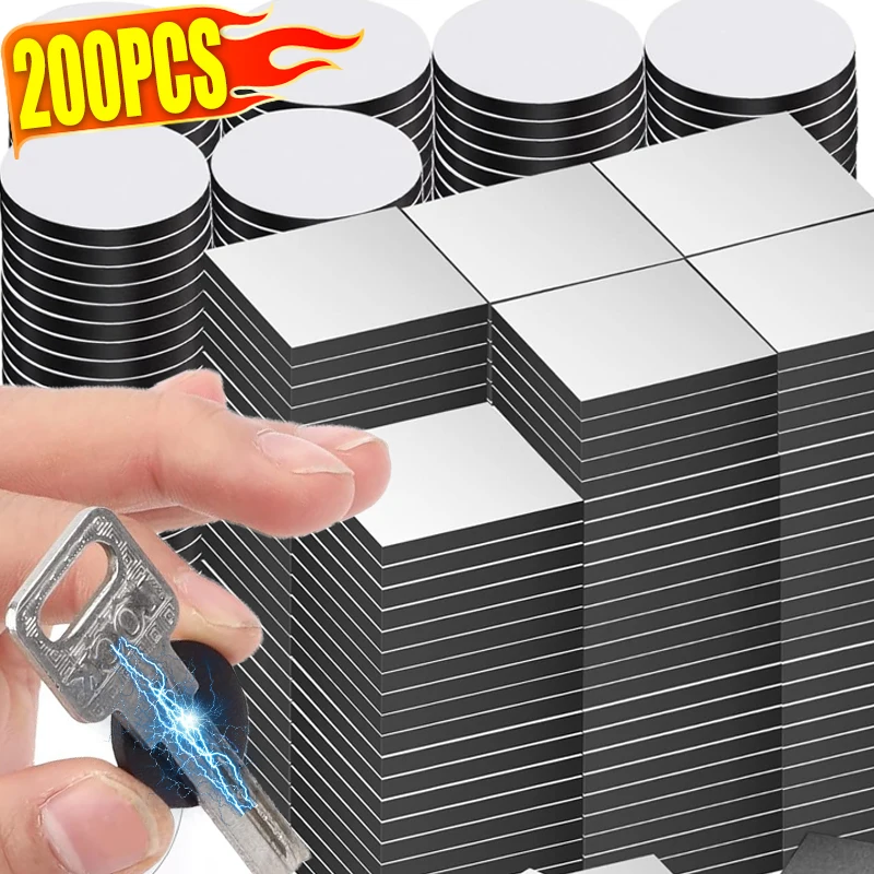 마그네틱 스퀘어 라운드 도트 시트 자석 자기 접착제 DIY 공예 스티커 시트 냉장고 사무실 화이트 보드 사진 스티커