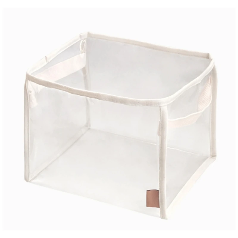 Cestino portaoggetti multiuso trasparente per giocattoli Contenitore pieghevole Custodia portatile perfetta per sale giochi