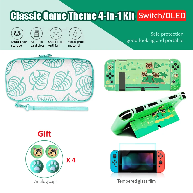 Bolsa de almacenamiento Animal Crossing y funda protectora para Nintendo Switch, estuche de transporte portátil, accesorios de juego ns-switch, nuevo