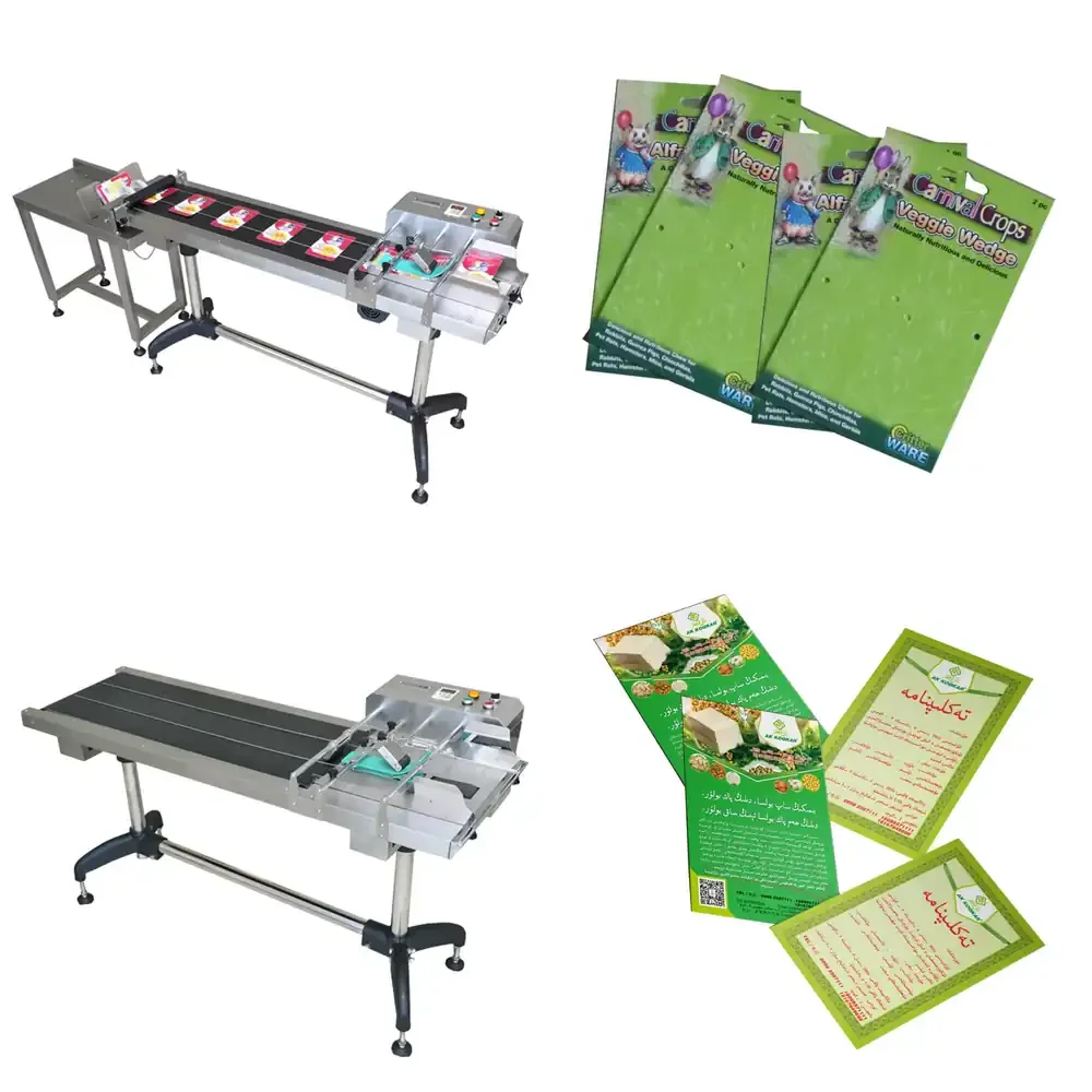 

Automatic Food Pouch Friction Feeder Conveyor High Speed Card Paper Labels Plastic Bags Paging Machine