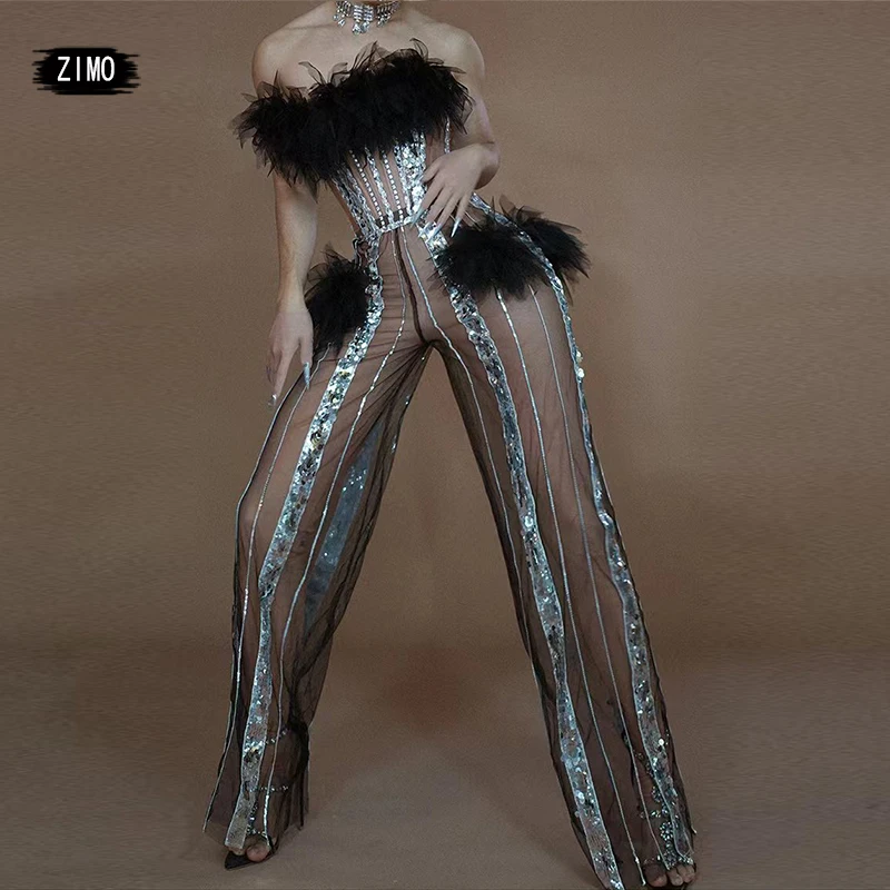 اسحب الملكة ازياء موضة الترتر الأسود حجر الراين حللا النساء منظور تظهر الأداء القطب الرقص ملهى ليلي حفلة DS