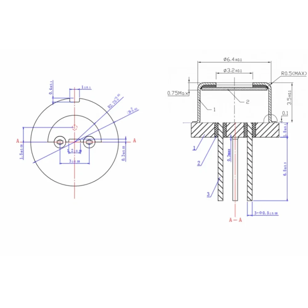 

808nm LD 1W/2W/3W/5W Near-infrared invisible laser Diode TO-5