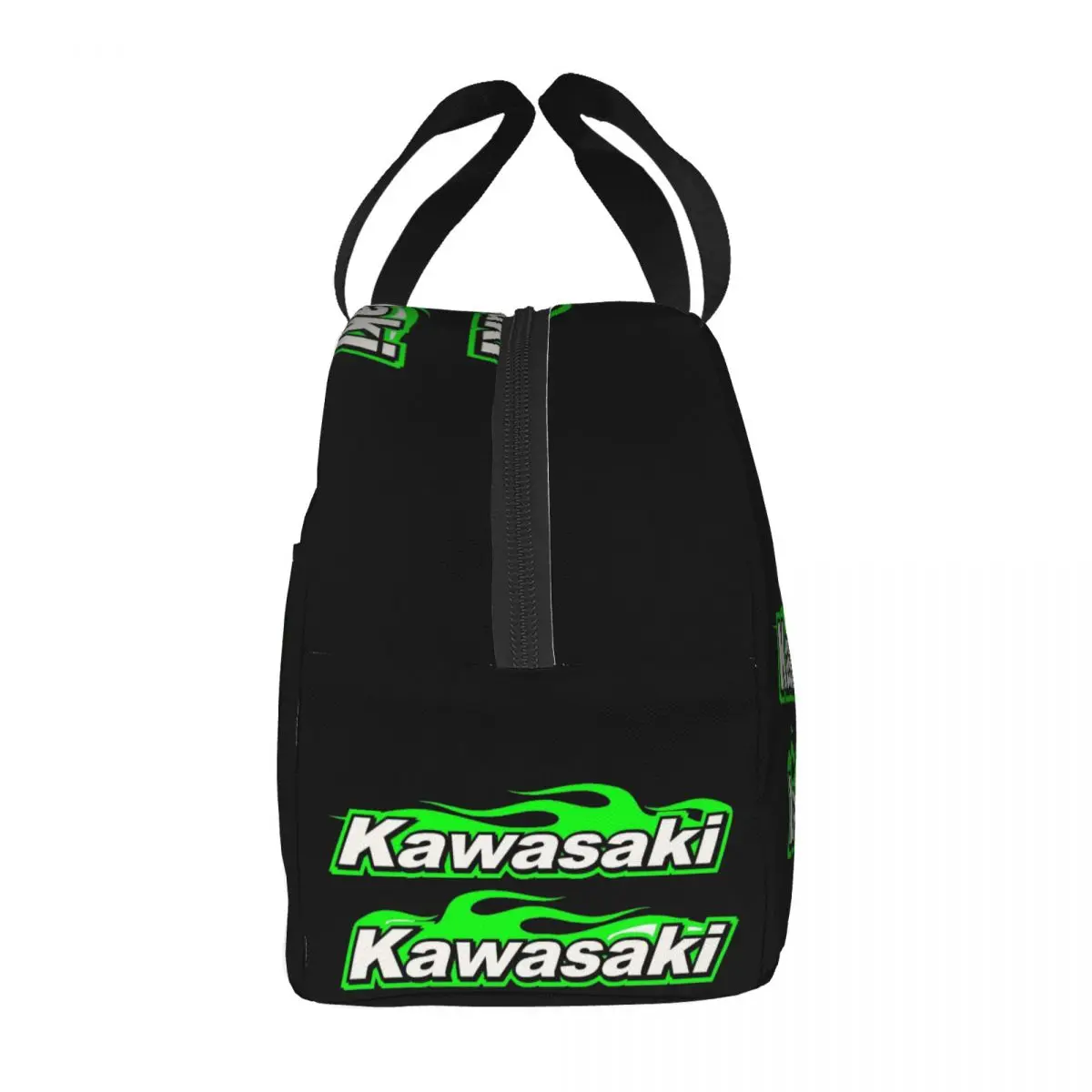 Custom Kawasakies Motorcycle Sport Racing Thermal Insulated Lunch Bags Resuable Lunch Container for Kids School Storage Food Box