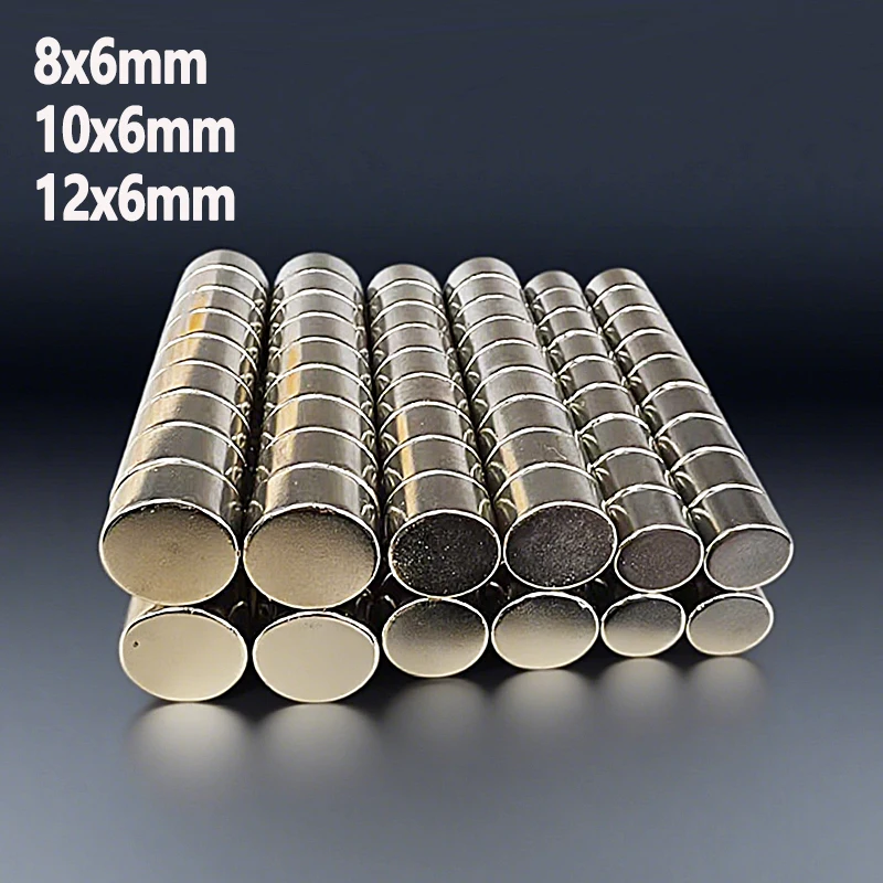 

10-200pcs Round Magnet 8x6 10x6 12x6mm Whiteboard Office Garage Tool Kitchen Fridge Refrigerator 8*6 10*6 12*6mm Accessory