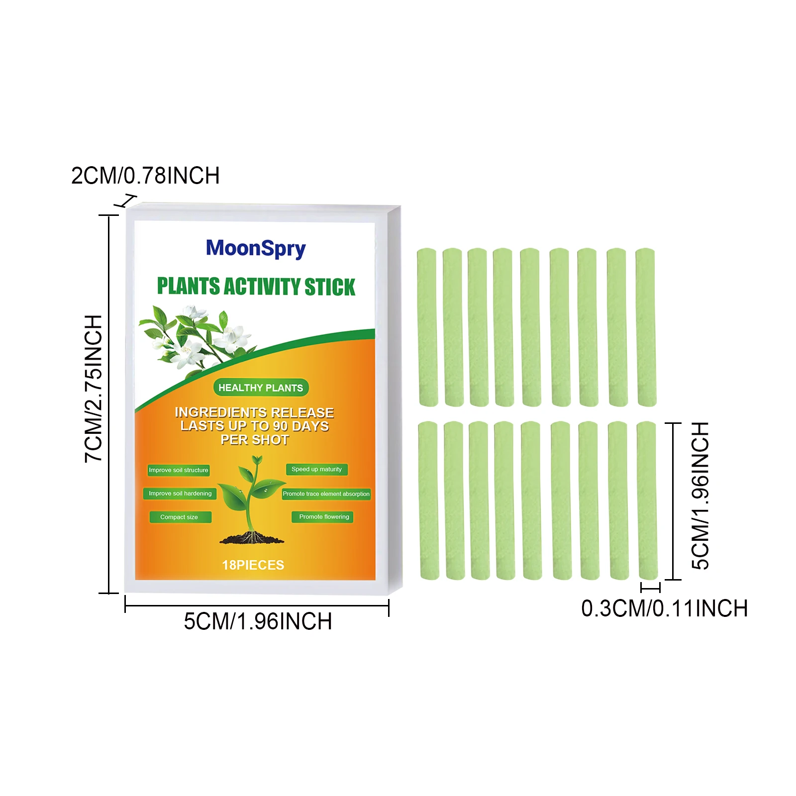 عصا تغذية بطيئة الإصدار من MoonSpry - سماد نباتي للزهور بوعاء وتعزيز برعم ونمو الجذر والعناية بالنباتات الصحية #6