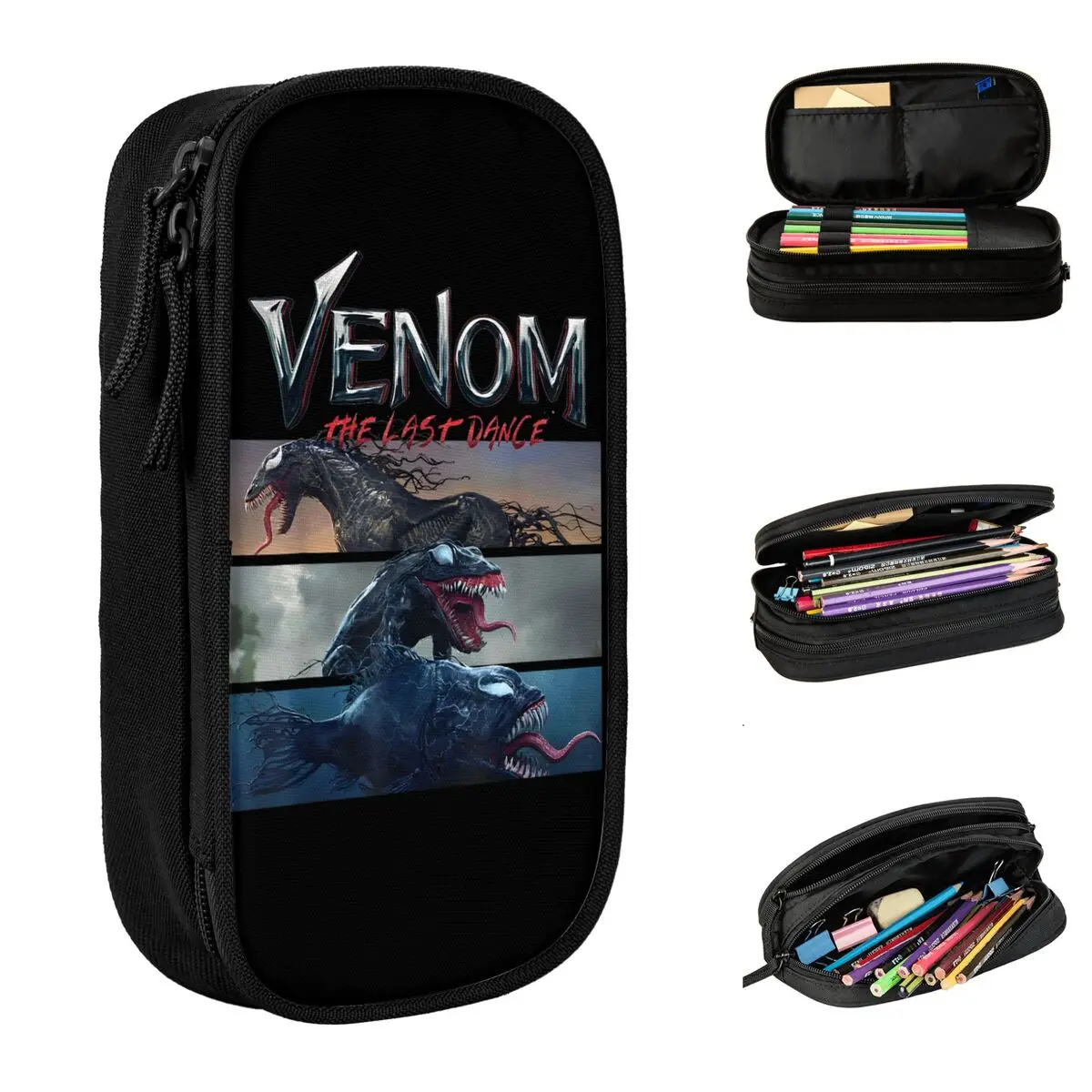 Venom Venomized Horse Frog And Fish Pencil Cases Pencil Pouch Pen for Girls Boys Big Bag Students School Gifts Stationery