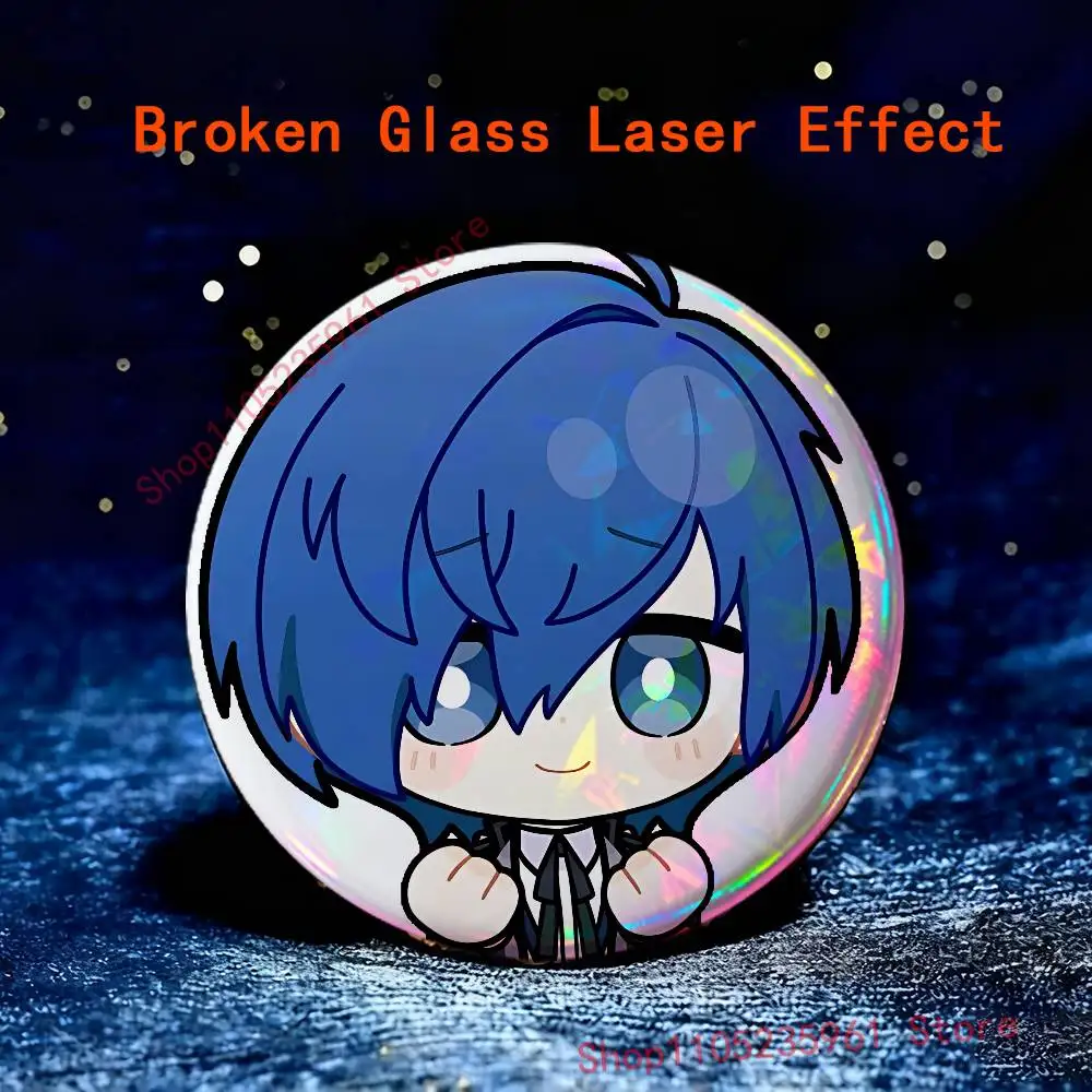 Blue M-MakotoES 32mm 58mm 75mm 44mm 25mm Anime Badges Brooches DIY Pins Decorations Birthday Valentine Gifts