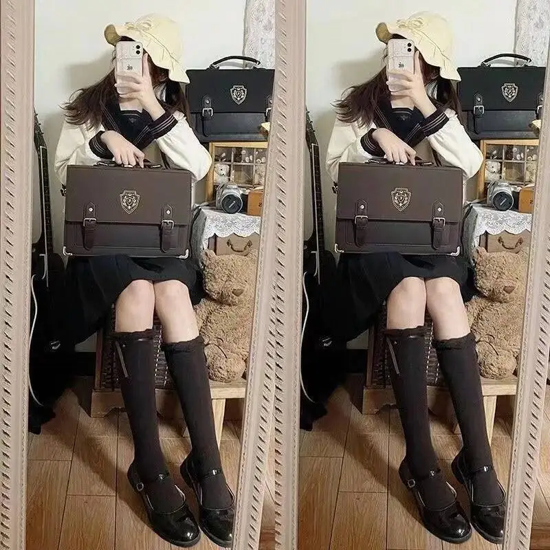 Preppy JK Y2k Aesthetic Fashion Casual Women Handbags All Match Girls School Backpacks Korean Simple Shoulder Crossbody Bags