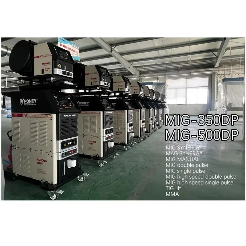 High Quality   Industrial   Double Pulse Industrial 500 DP MIG MMA Multi Function Welding Machine Welder with Trolly