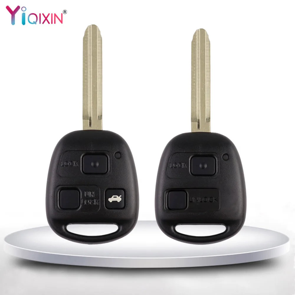 For Toyota Corolla Yaris Camry RAV4 Prado Tarago Land Cruiser Kluger Remote Car Key Shell Cover Case 23 Button Pad Blade No Logo