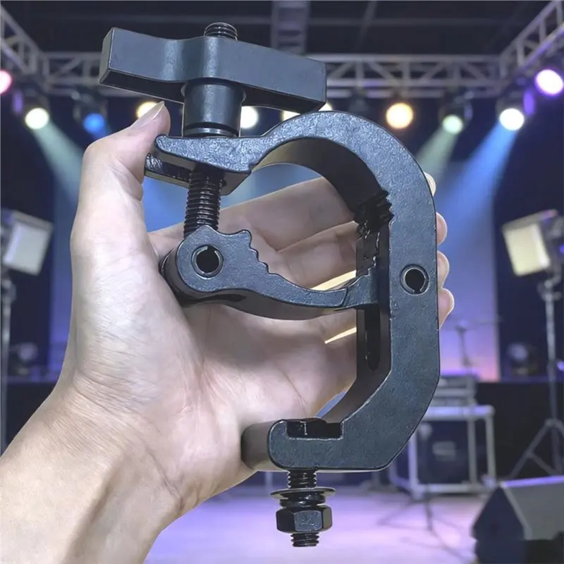 【CYBER MONDAY】Heavy Duty For Stage Clamp 40-52Mm Truss Tube Aluminum Alloy With G Hooks, 200KG Load For DJ For Lighting Equipmen