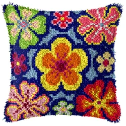 Parche bordado DIY gancho pestillo Smyrna almohada decorativa
