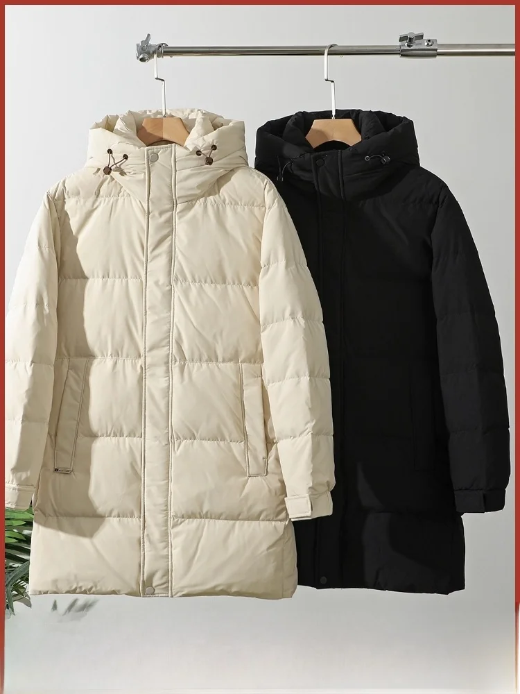 

Men's Mid-Length down Jaet High Puffin 90 Du down aphene Windproof Warm Faion Urban Sle Casual Wear Polyester Fiber