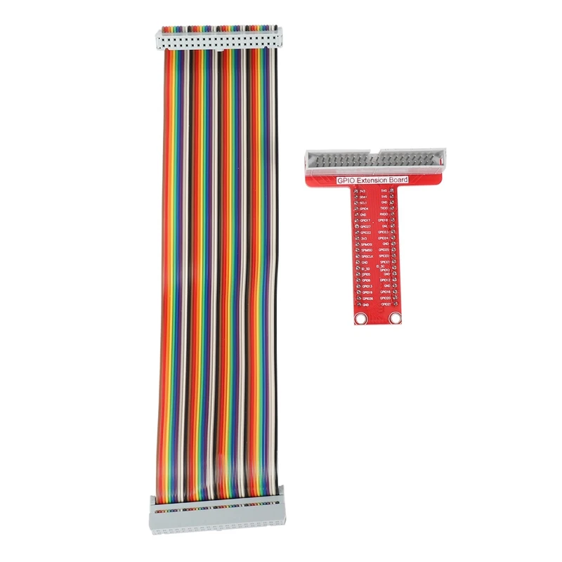 RPi GPIO Breakout Expansion Board + Ribbon Cable + Assembled T Type GPIO Adapter 20cm
