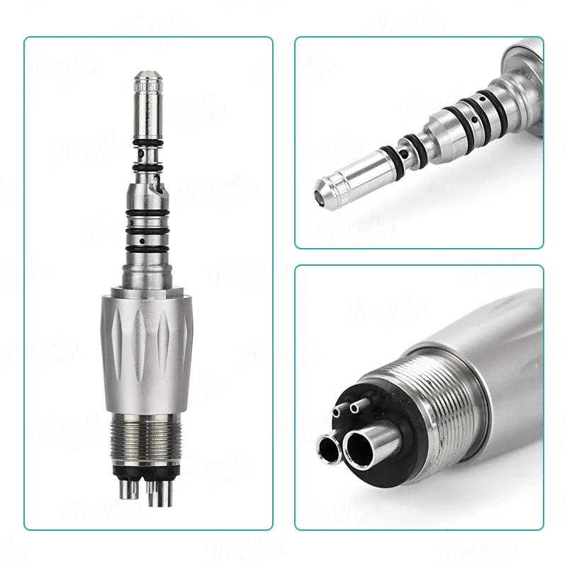 LED Fiber Optic High Speed Handpieces Denta l Unit Holes Connector Changer