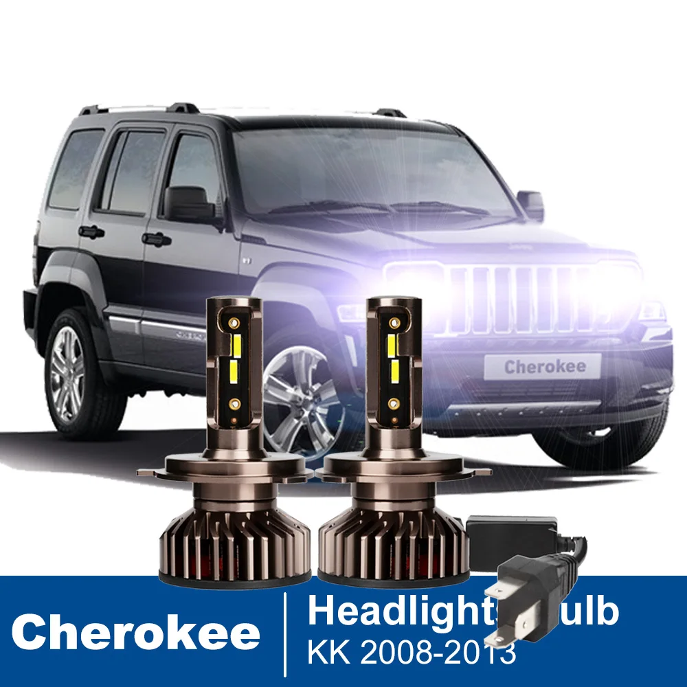 

2Pcs Led Headlight Bulb For Jeep Cherokee KK 2008-2013 Headlight Bulb Low Beam Canbus White Bright Auto Lights