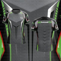 2025 Kawasaki High Motorcycle Moto Racing Team Quick-Drying T-Shirt Men's Women's Breathable Quick-Drying Sweat-Absorbing Jersey