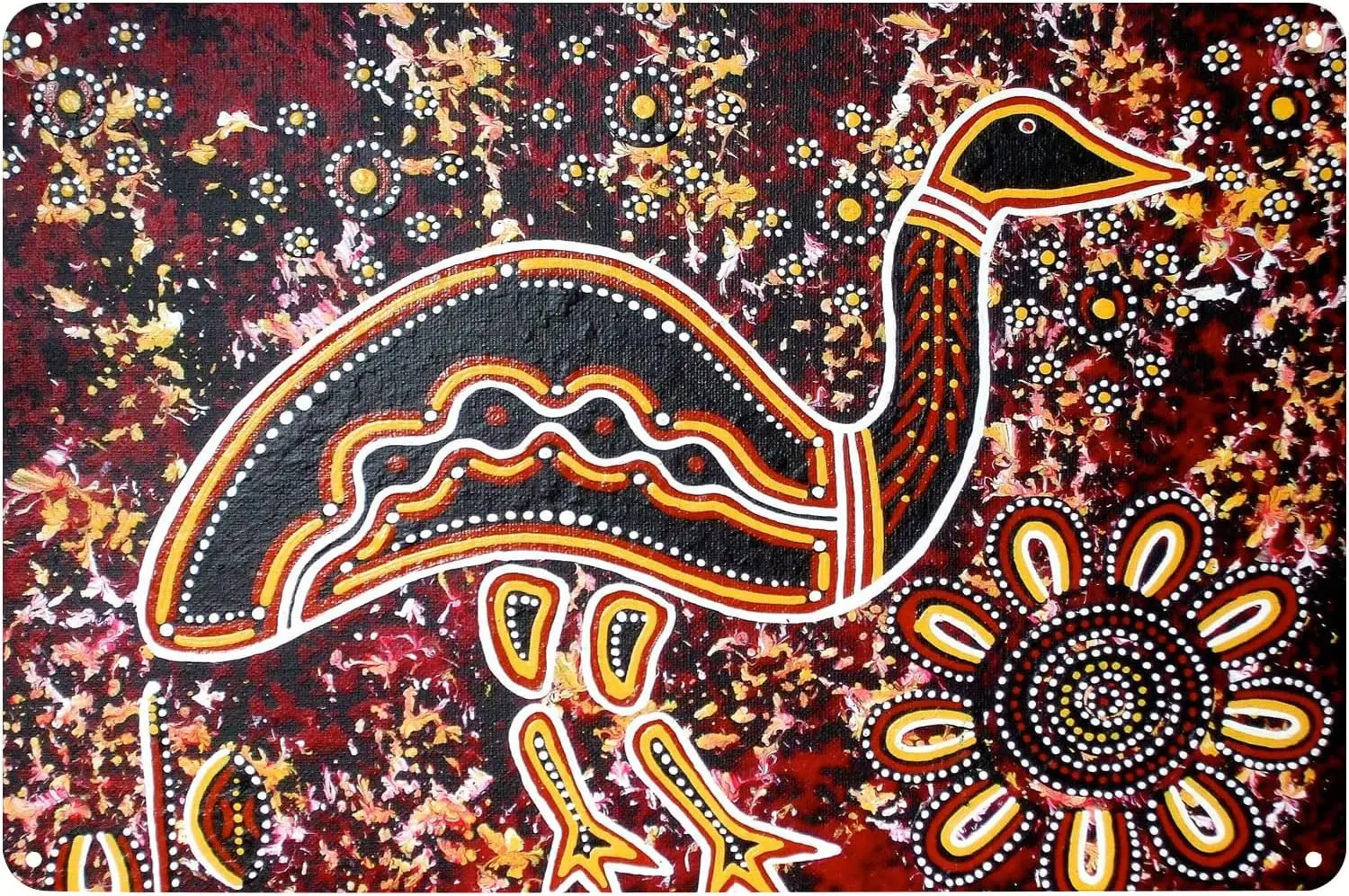 Metal Tin Sign - Australian Aboriginal Art Prints Souvenir - Wall Decorations Poster for Home Kitchen Bar Pub Cafe Garage 8x12 i