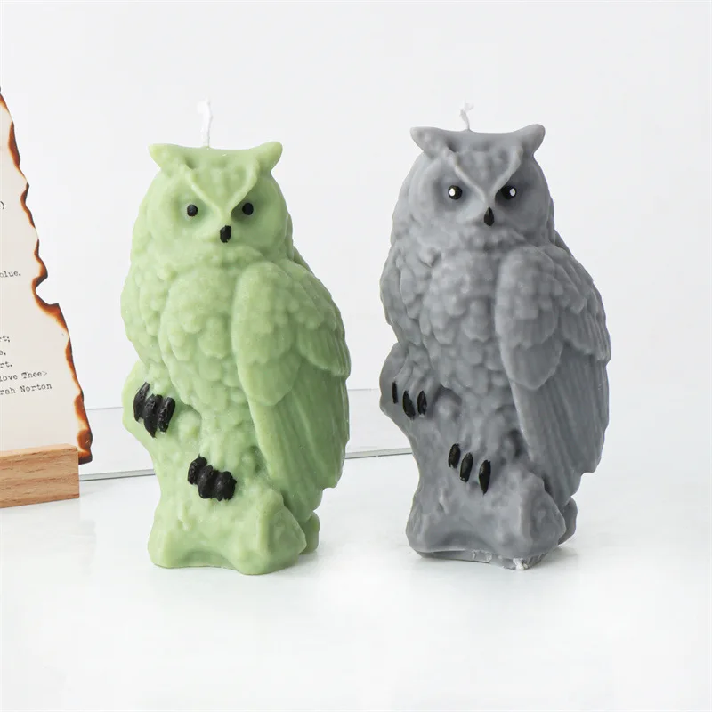 

3D Owl Silicone Candle Mold for DIY Aromatherapy Candle Plaster Ornaments Soap Epoxy Resin Mould Handicrafts Making Tool