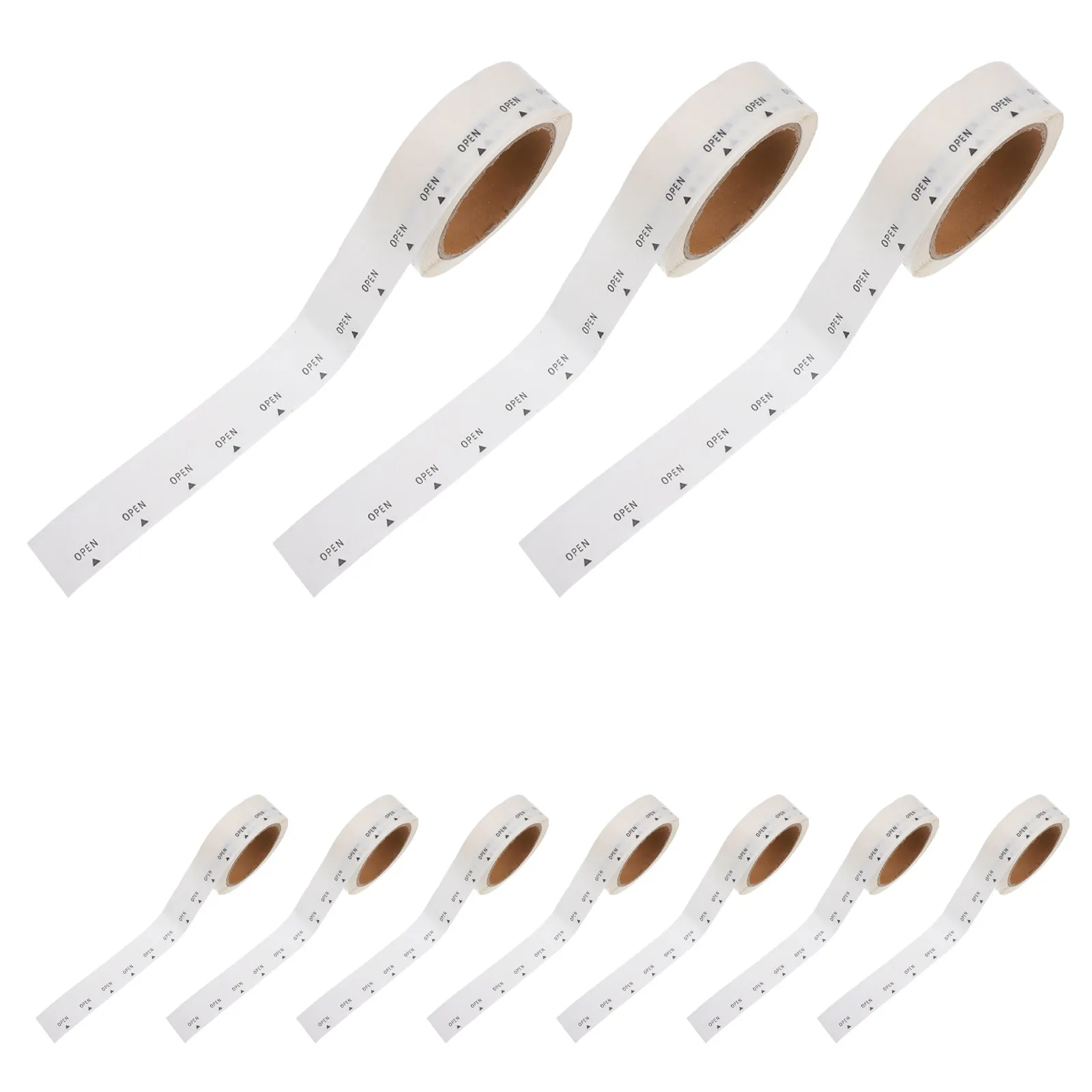 1000Pcs Transparent Seal Stickers Clear Open Labels Adhesive Peel Seal Sheets for Shipping Logistics Package Sealing