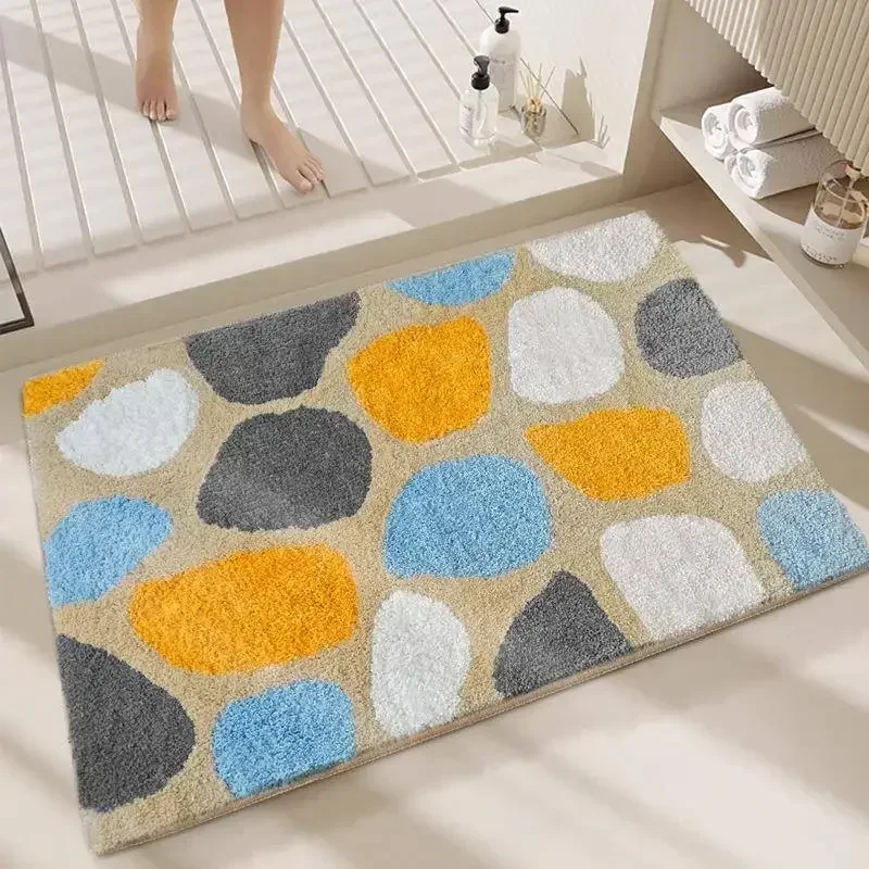 

Simple imitation cashmere bathroom water absorption, dirt resistance and easy care, entrance floor mat foyer floor mat