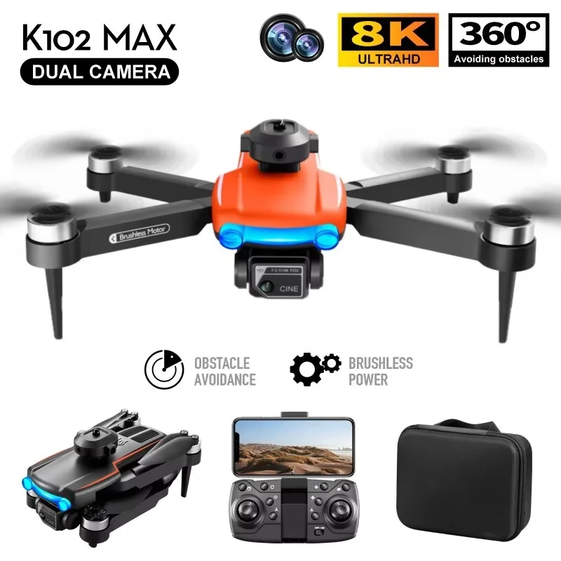 โดรนควอดคอปเตอร์มืออาชีพ: 4K, กล้องคู่, K102 MAX, การหลีกเลี่ยงอุปสรรค |   ของขวัญที่เหมาะสำหรับคนรักเทคโนโลยี