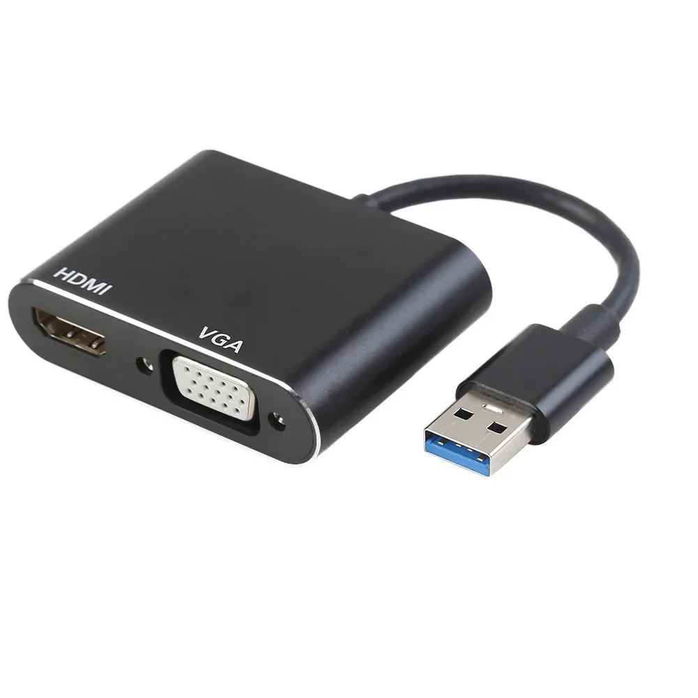 Cabo Adaptador Usb 3.0 Para Hdmi Vga Video Audio 1080p